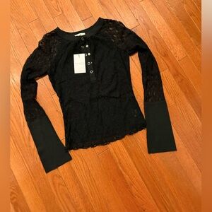 Black Lace Arm Shirt (M)